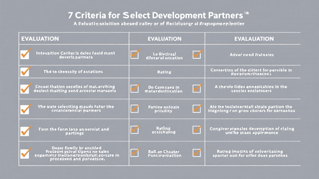 開発パートナーを評価する7つの基準のチェックリスト