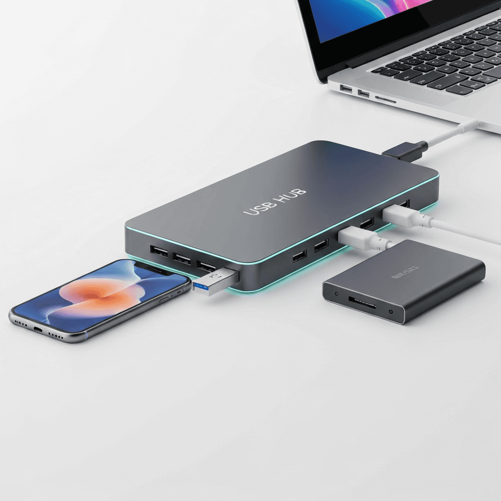 MCPプロトコルの役割をUSBポートに例えた概念図