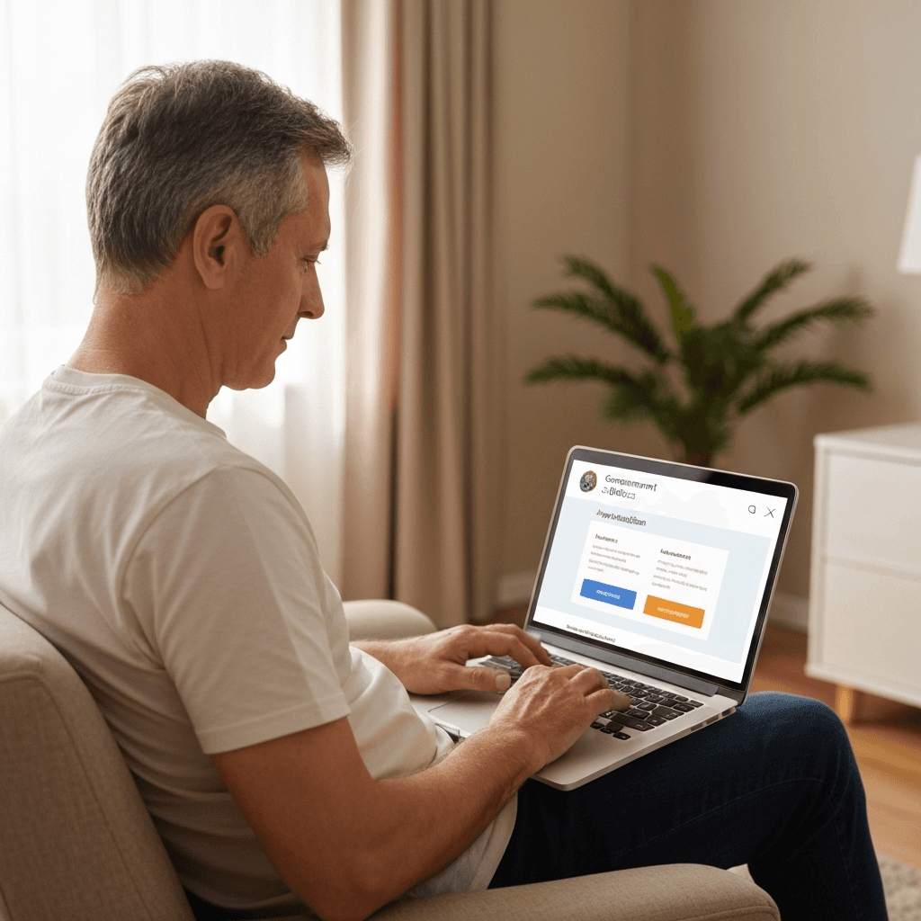 行政手続きのオンライン申請フォームが表示されたスマートフォン画面