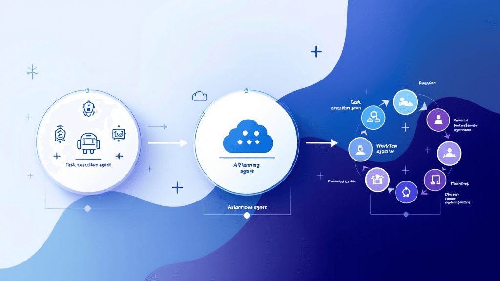 AIエージェントの3類型比較図:タスク実行型・ワークフロー型・自律型