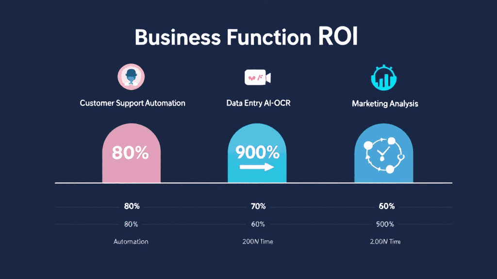 業務別のAI導入ROI比較グラフ