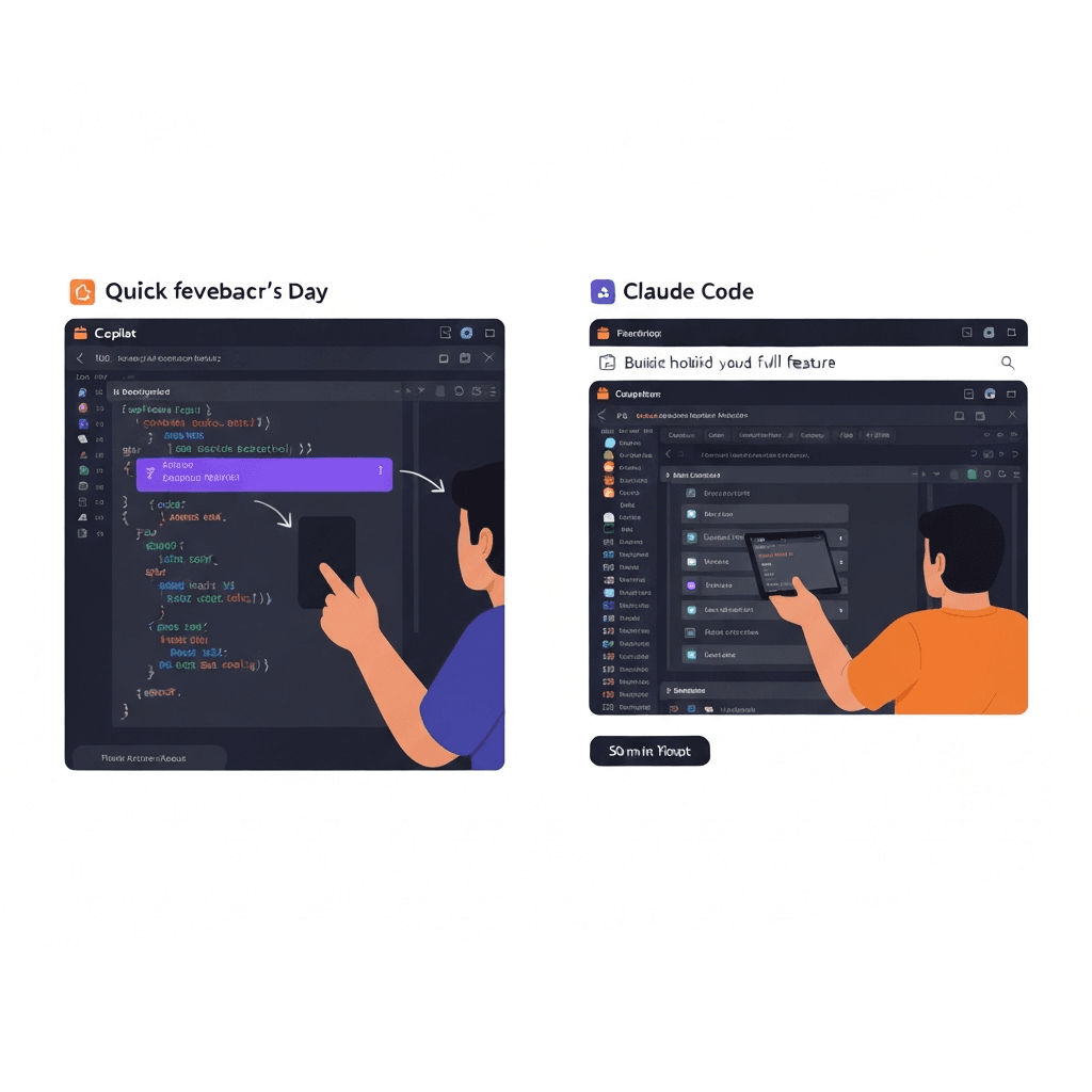 開発タスク別のGitHub CopilotとClaude Codeワークフロー効率比較