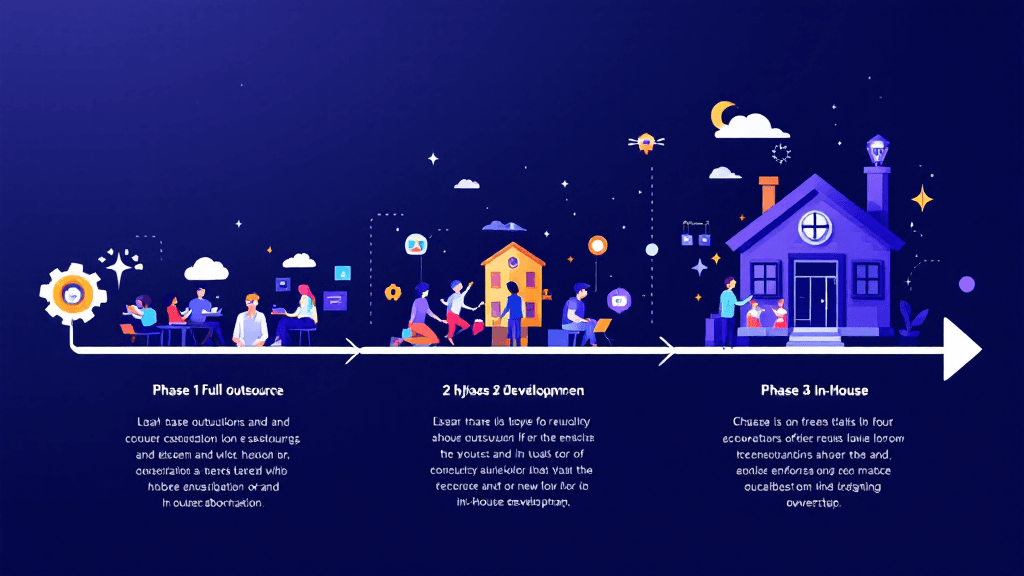 段階的内製化の3フェーズ移行モデル
